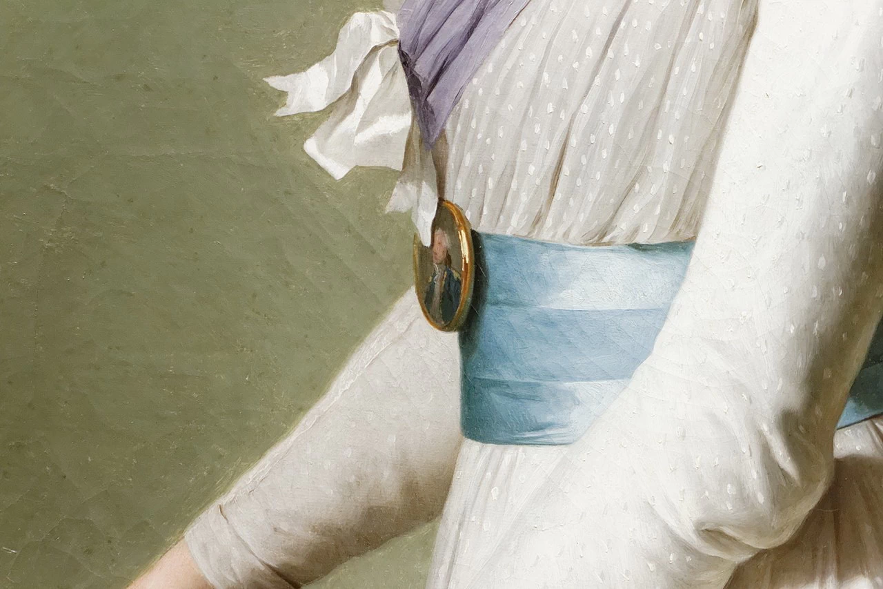 Ritratto della baronessa de Chalvet - Souville, nata Marie de Broutin, dettaglio 1